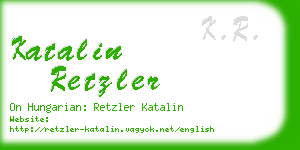 katalin retzler business card